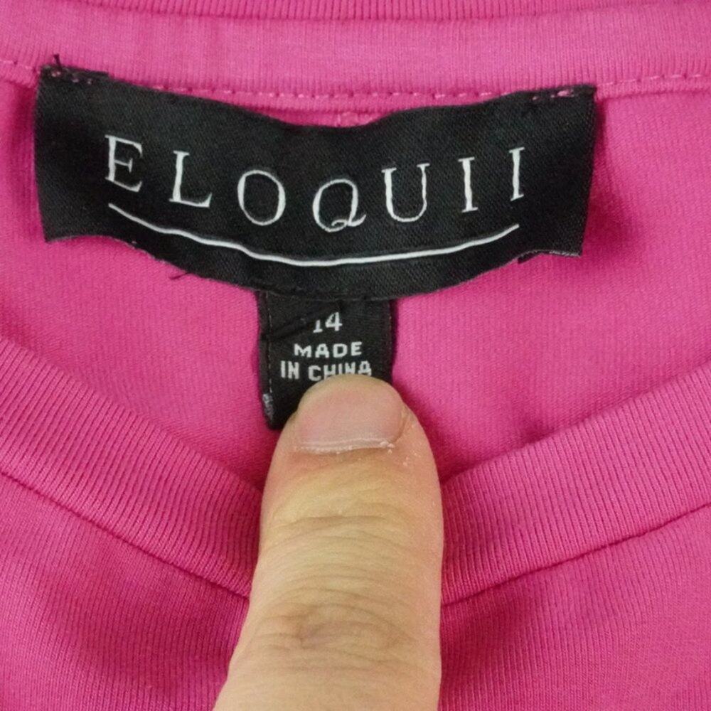 Eloquii Pink Tie-Front Dress Size 14 - Picture 7 of 15
